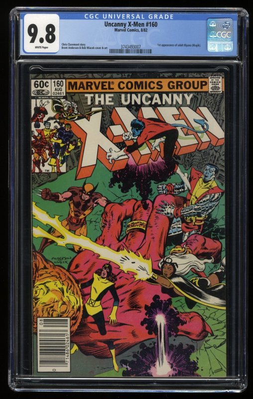 Uncanny X-Men #160 CGC NM/M 9.8 Newsstand Variant 1st Adult Illyana Magik!