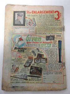 Liberty Comics #10 FR Cover detached, moisture damage, mold, rust on staples