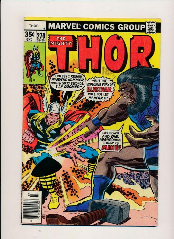 MARVEL LOT of 2- The Mighty THOR #273 & #270 1978 GOOD/VERY GOOD (PJ90) 