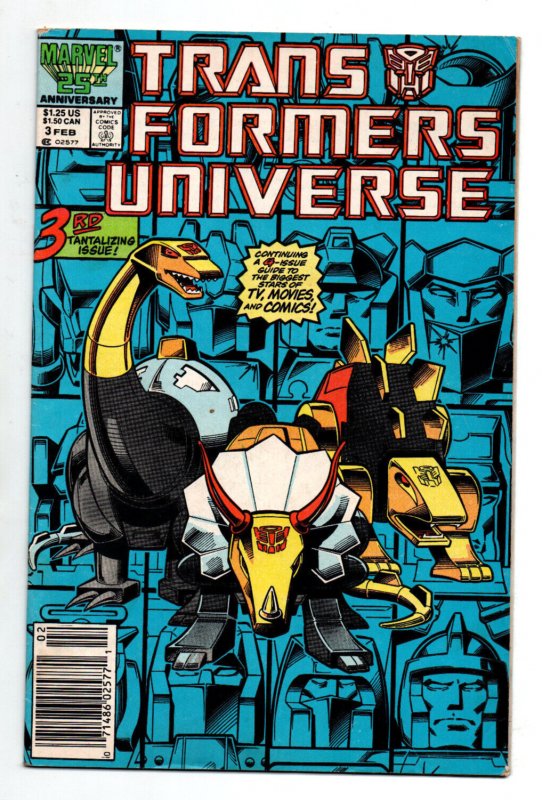 Transformers Universe #3 newsstand - Marvel - 1986 - FN/VF