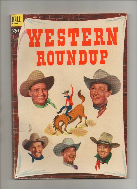 Dell Giant Western Roundup #3 - Gene Autry & Roy Rogers Cover - (Grade 6.0) 1953