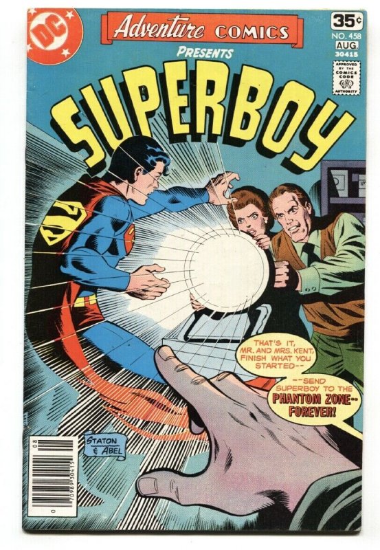 ADVENTURE #458 1978 Phantom Zone-Superboy-comic book