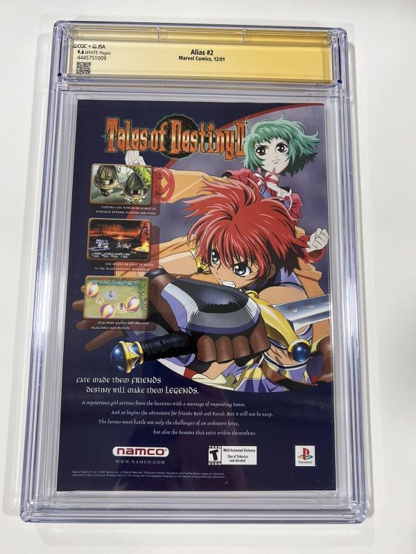 Alias 2 CGC 9.6 JSA Signed Michael Gaydos 2001 Marvel Comics