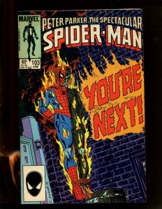 SPECTACULAR SPIDER-MAN #103 (6.5) COMPULSION! 1985~