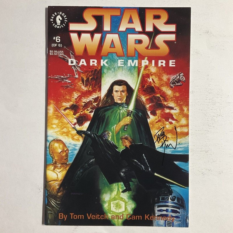 Star Wars Dark Empire 6 Of 6 1992 Dark Horse Signed by Dave Dorman NM near mint