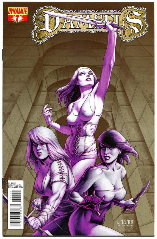 DAMSELS #7, NM, Joseph Linsner, Good girl, Dynamite,  more JML in store