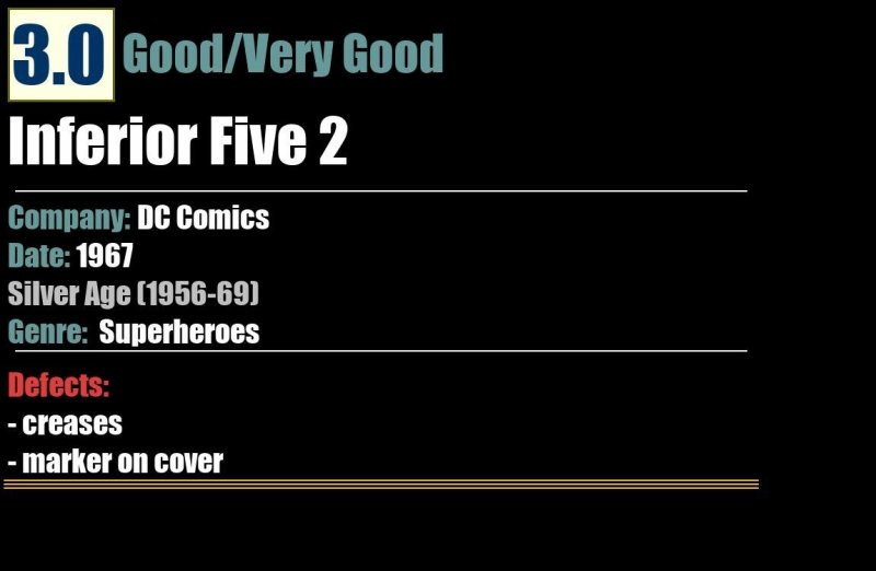 Inferior Five 2 (1967) GD/VG Silver Age DC Comics