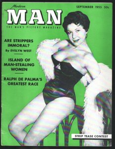 Modern Man 9/1955-Helene Dana-Are Strippers Immoral? by Evelyn West -Spicy ...