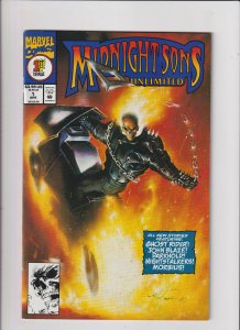 Midnight Sons Unlimited #1 VF/NM 9.0 Marvel 1993 Ghost Rider Joe Quesada Morbius