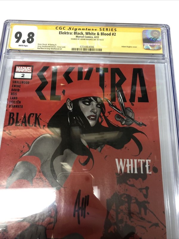 Elektra:Black, White & Blood (2022) #2 (CGC 9.8 SS) Adam Hughes • Marvel Comics