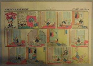 Donald Duck Sunday Page by Walt Disney from 6/7/1942 Half Page Size 