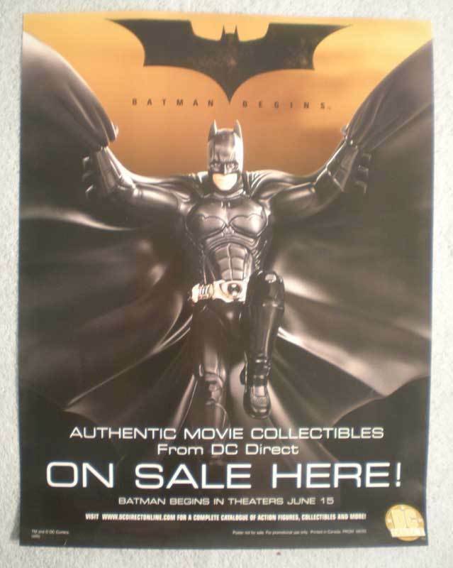 BATMAN BEGINS Promo Poster, 10x13, 2005,  Unused, more Promos in store