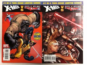 X-Men vs Agents of Atlas #1 and 2 Comic Book Set Marvel 2009