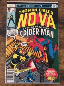 Nova #12 (1977). VF. Spider-man cross-over.