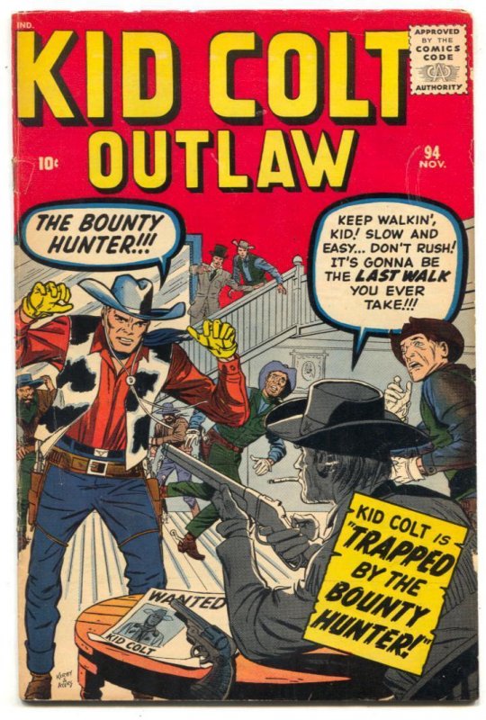 Kid Colt Outlaw #94 1960- Kirby cover- Stan Lee FN-