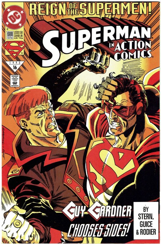 Action Comics #688 - Guy Gardner, Superman NM