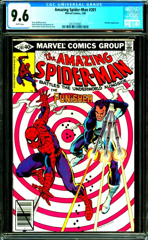 Amazing Spider-Man #201 CGC Graded 9.6 Punisher Appearance