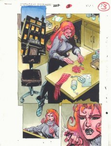 Spectacular Spider-Man #227 p.3 Color Guide Art - MJ with Spidey by John Kalisz