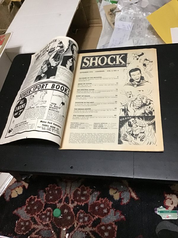 Shock #9 (1970) vampire master! Decapitated head cover! FN- Strangulation! Wow!