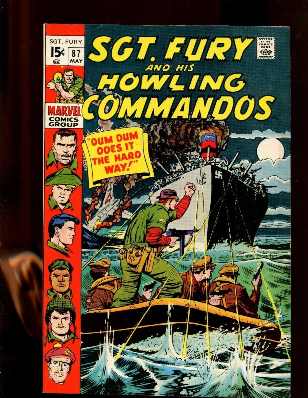 SGT FURY & HIS HOWLING COMMANDOS #87 (9.0) DUM DUM DOES IT THE HARD WAY! 1971!