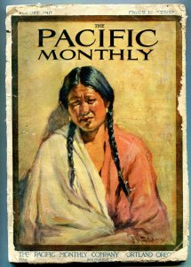 Pacific Monthly Magazine August 1911- pulp format- JH Sharp cover FAIR