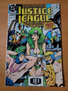 Justice League America #34 Direct Market Edition ~ NEAR MINT NM ~ 1990 DC Comics