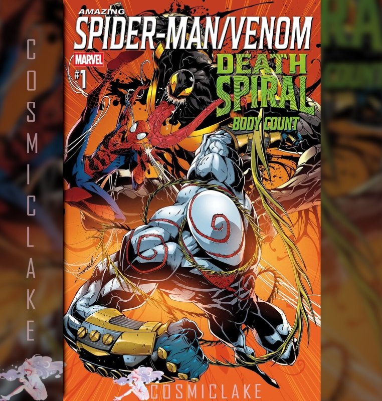AMAZING SPIDERMAN VENOM DEATH SPIRAL BODY COUNT #1 GODTAIL VARIANT PRE 5/13☪