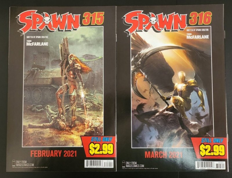 Spawn 2PC LOT #314-315 - 1st Cameo Appearance of Plague Spawn (9.2OB) 2021