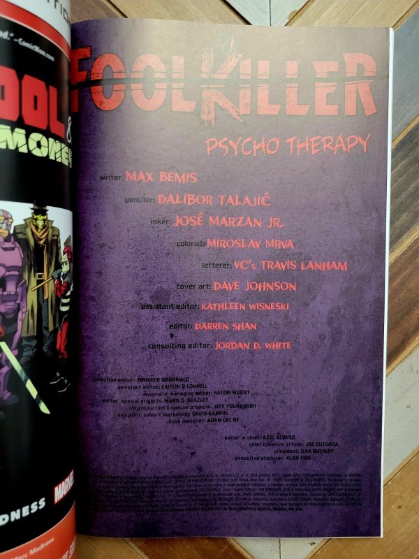 Foolkiller: Psycho Therapy TPB 9.0 VF/NM / Max Bemis (Marvel 2017) Graphic Novel