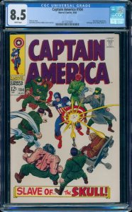 Captain America #108 CGC 8.5 White Pages Half page ad for Silver Surfer #1 