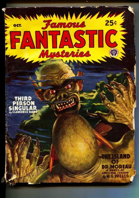 Famous Fantastic Mysteries-Pulp-10/1946-H. G. Wells-Bram Stoker