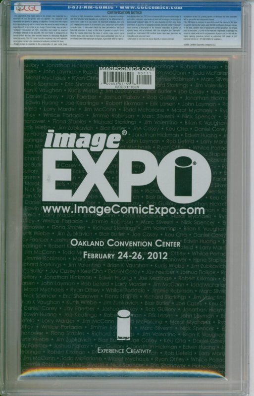 Image Comics Thief Of Thieves #1 CGC 9.8 Robert Kirkman