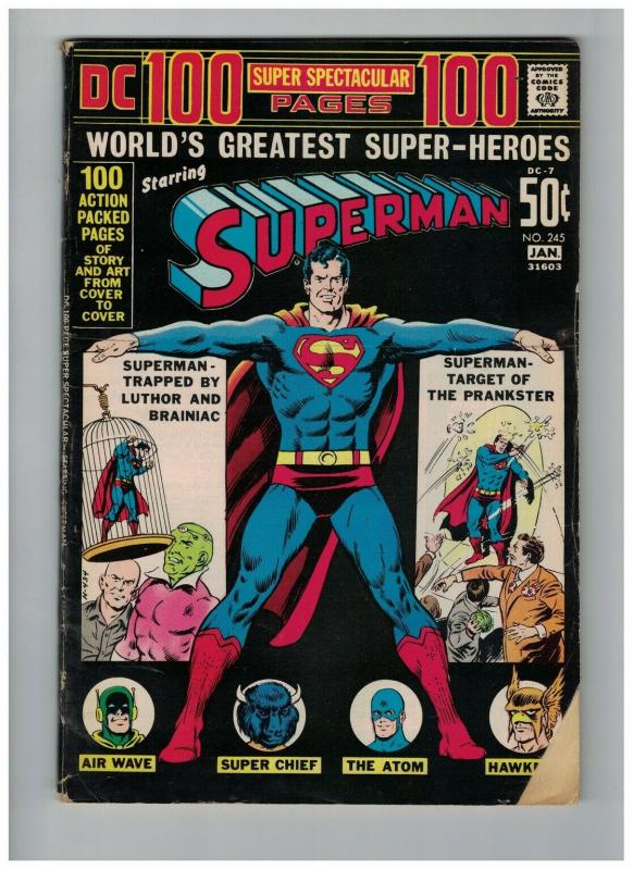 SUPERMAN 245 100 PAGE GIANT VG  Jan. 1972