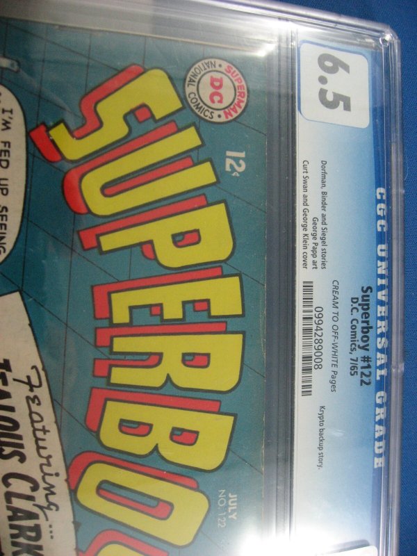 SUPERBOY 122 CGC 6.5 1965 DC KRYPTO STORY