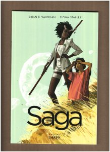 Saga Volume Three Graphic Novel Softcover Image Brian K. Vaughan 2014 NM- 9.2