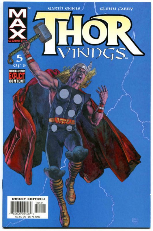 THOR VIKINGS #1 2 3 4 5, NM+, Garth Ennis, Glenn Fabry, Hammer, Thunder,  2003