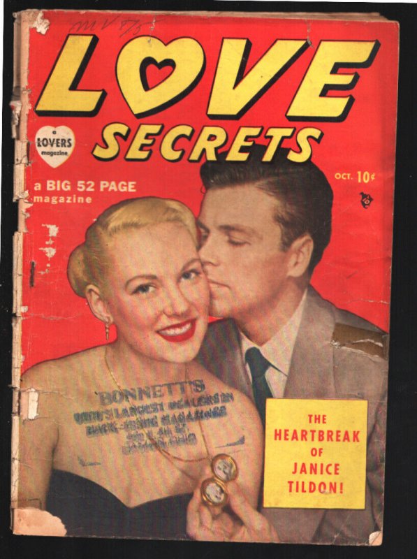 Love Secrets #1 1949- -First issue.-Photo cover.-Spicy good girl art.-Emotion...