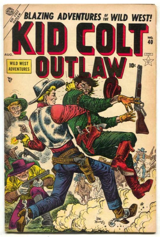 Kid Colt Outlaw #40 1954- Black Rider- Atlas Western FN+