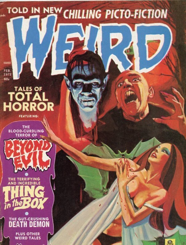 Weird Vol 6 #1 Vampire & Girl Cover (1972)Comic Book Mag FN 6.0