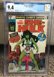 Savage She-Hulk #1, 1st Appearance She-Hulk, CGC 9.4, OW/W Pages, Newstand