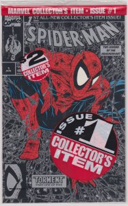Spider-Man #1 (VF-NM) 1990 McFarlane Silver Direct Issue Cover (sealed poly bag)