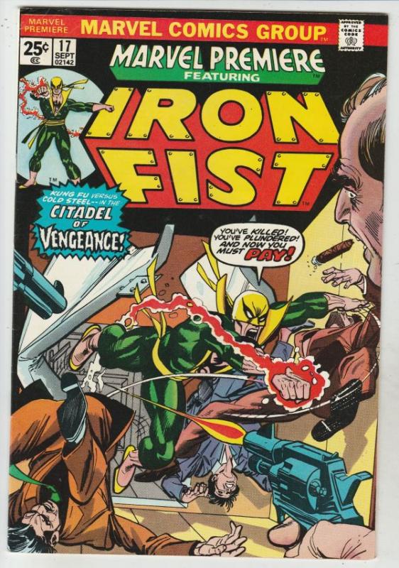Marvel Premier #17 (Jul-74) VF/NM High-Grade Iron Fist