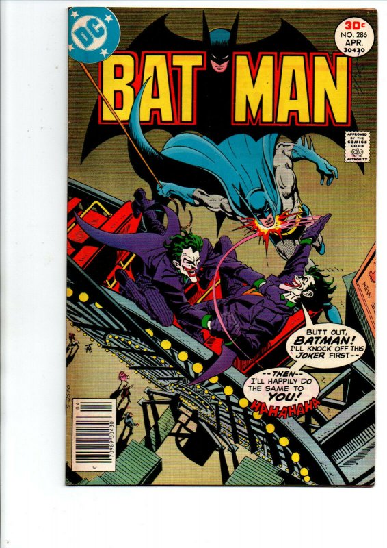 Batman #287 newsstand - Joker cover - 1977 - Fine/Very Fine