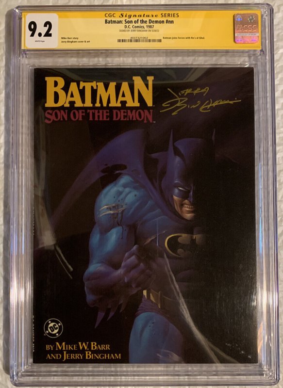 1ST DAMIAN WAYNE Batman: Son of the Demon Paperback SIGNED CGC 9.2 NM-