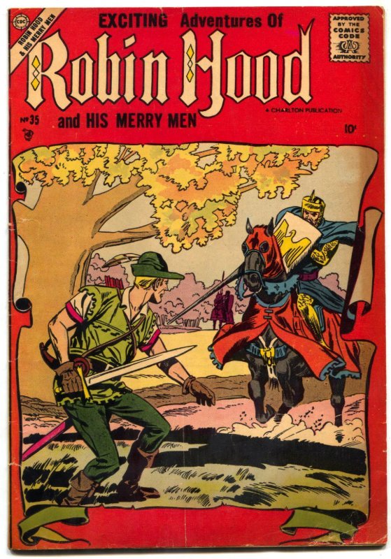 Robin Hood and His Merry Men #35 1958- Charlton Comics- VG