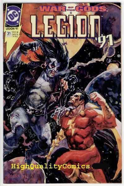 LEGION #31, NM+, Alan Grant, 1991, Lobo vs Shazam, Ouch!, more in store