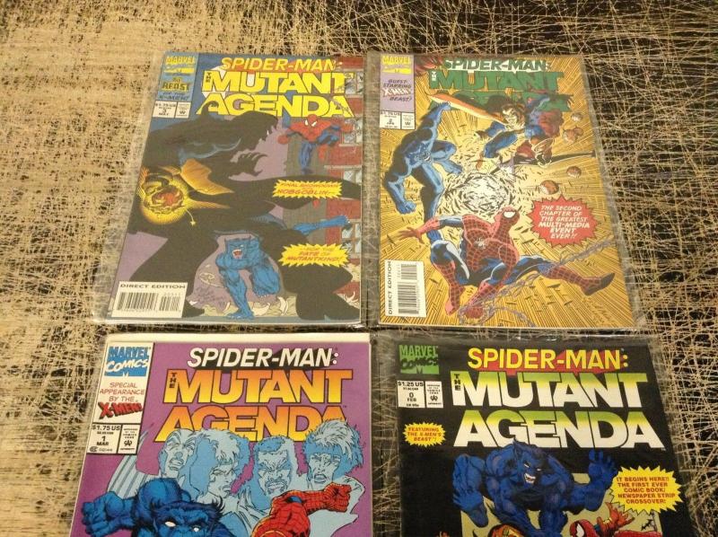 Spider-Man The Mutant Agenda Marvel Comics Limited Series # 0 1 2 3 Beast U4