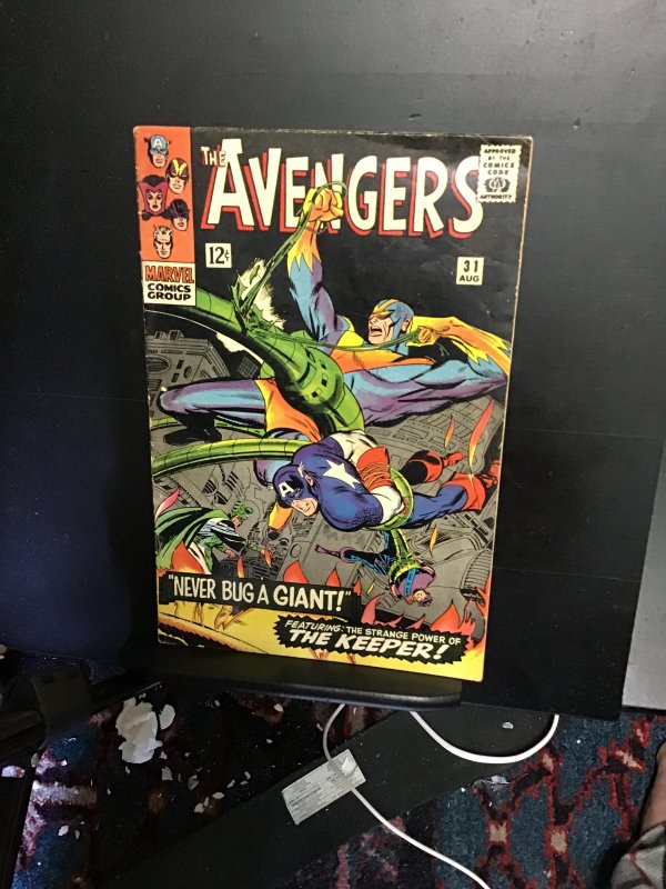 The Avengers #31 (1966) Mid high grade, giant mountain! 1st The Keeper! FN+ Wow