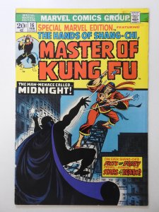 Special Marvel Edition #16 (1974) 2nd Shang Chi! vs Midnight! Solid VG Condition