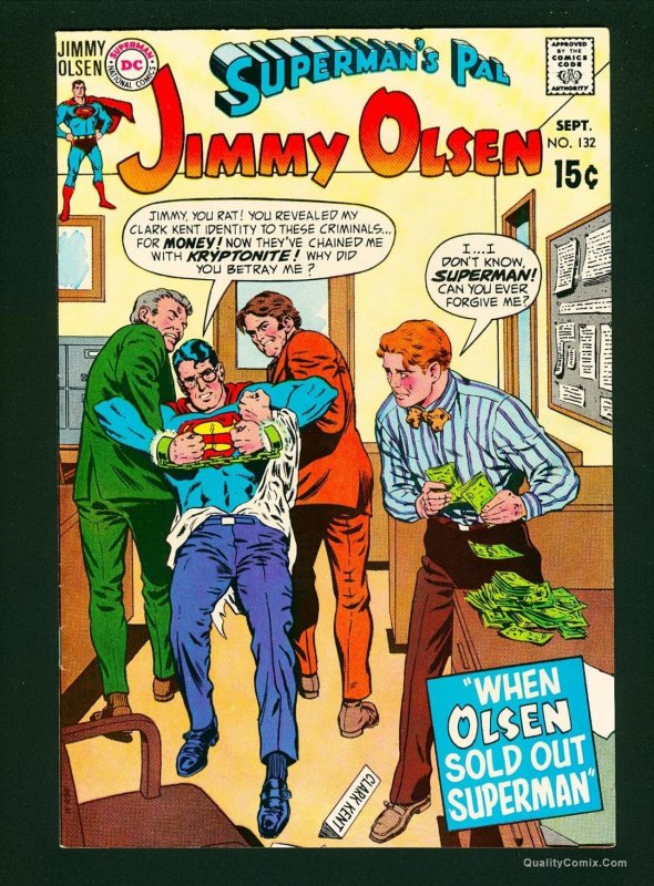 Superman's Pal, Jimmy Olsen #132 VF 8.0 White Pages